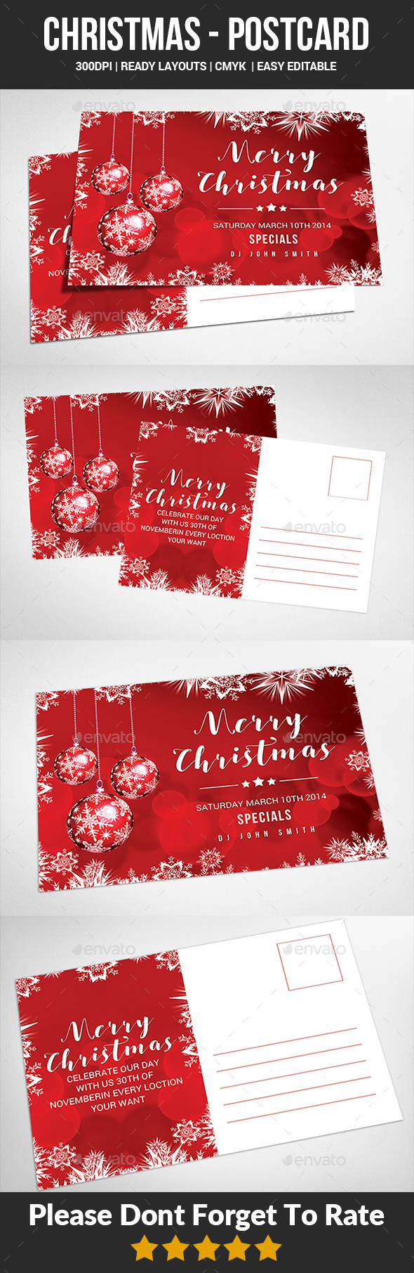 GraphicRiver Christmas Postcard Templates 20976186 GraphicRiver Christmas Postcard Templates 20976186