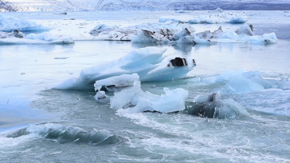 Iceberg Pieces on Diamond Beach