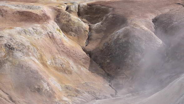 Smoking Fumaroles on Hverarond Valley