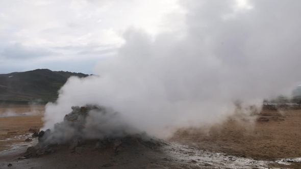 Smoking Fumaroles on Hverarond Valley