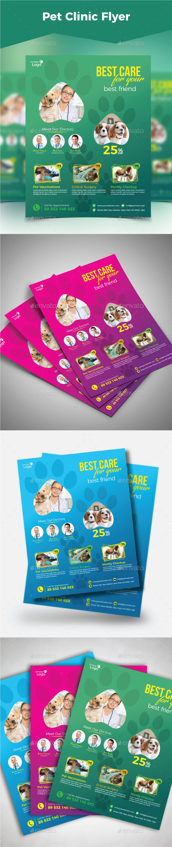 GraphicRiver Pet Clinic Flyer 20976471 GraphicRiver Pet Clinic Flyer 20976471