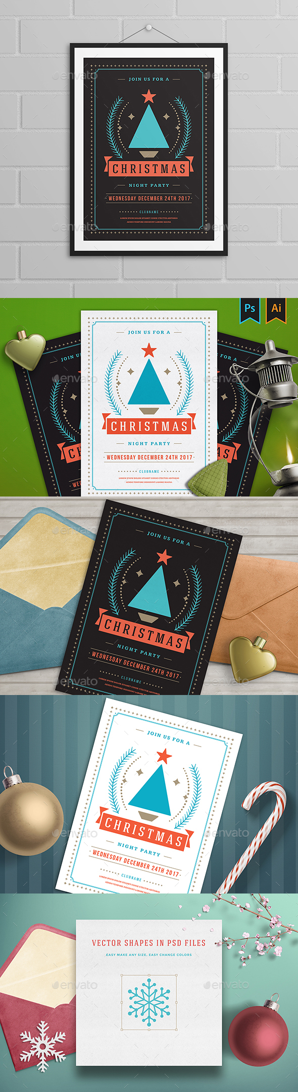 Christmas Party Flyer Invitation - Flyers Print Templates