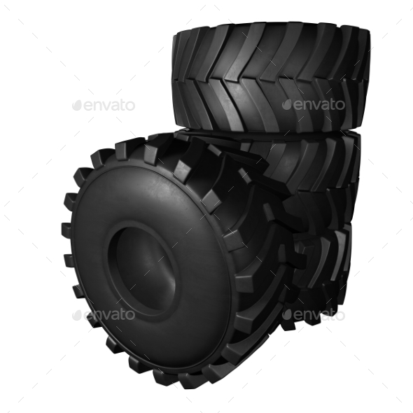 GraphicRiver Tractor Tire 3D Render 20977174 GraphicRiver Tractor Tire 3D Render 20977174
