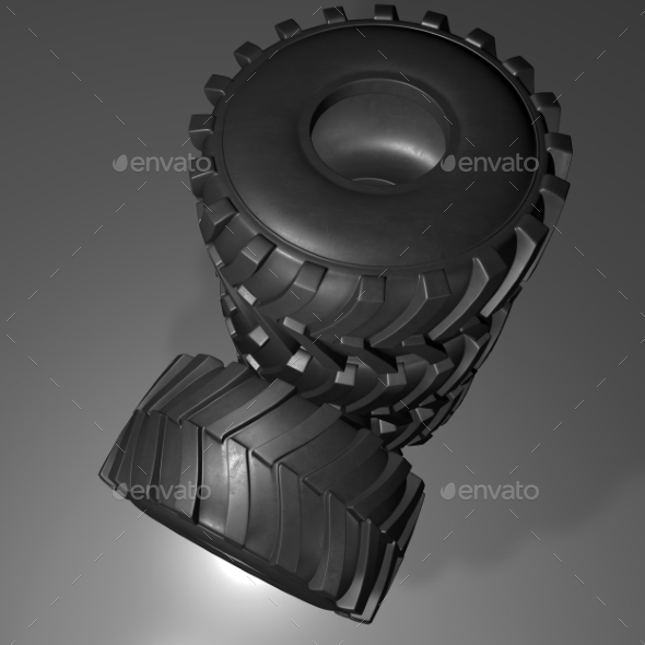 GraphicRiver Tractor Tire 3D Render 20977180 GraphicRiver Tractor Tire 3D Render 20977180