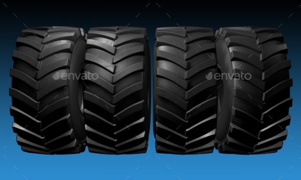 GraphicRiver Tractor Tire 3D Render 20977182 GraphicRiver Tractor Tire 3D Render 20977182