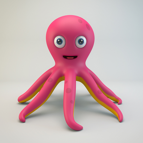 Cartoon Octopus - 3Docean 20977258
