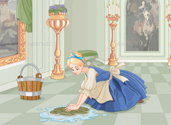 GraphicRiver Sad Cinderella Cleaning 20977493 GraphicRiver Sad Cinderella Cleaning 20977493