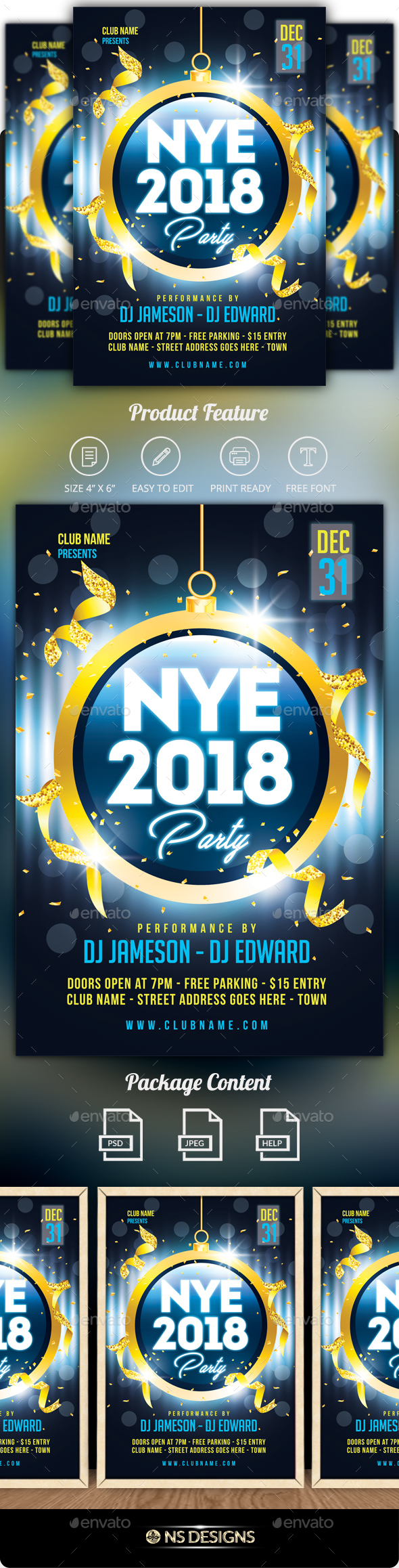 GraphicRiver NYE Party Flyer 20977900 GraphicRiver NYE Party Flyer 20977900
