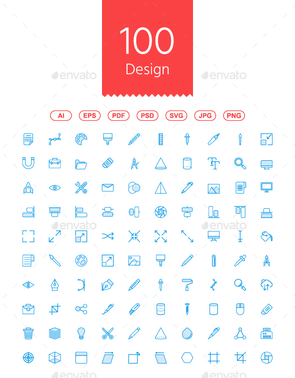 GraphicRiver 100 Design Cute Icons 20977978