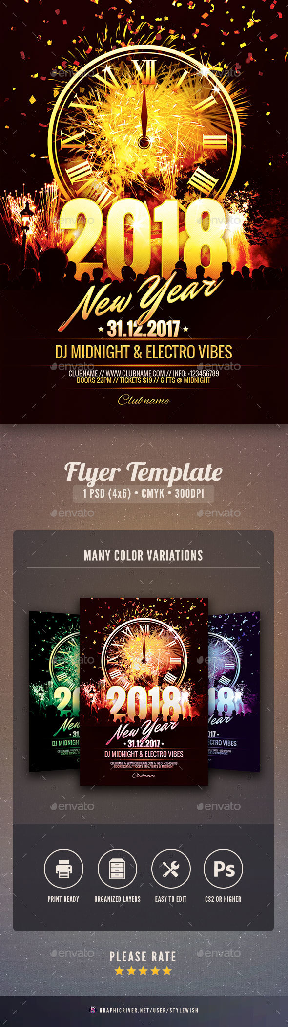 GraphicRiver New Year Flyer 20979126 GraphicRiver New Year Flyer 20979126