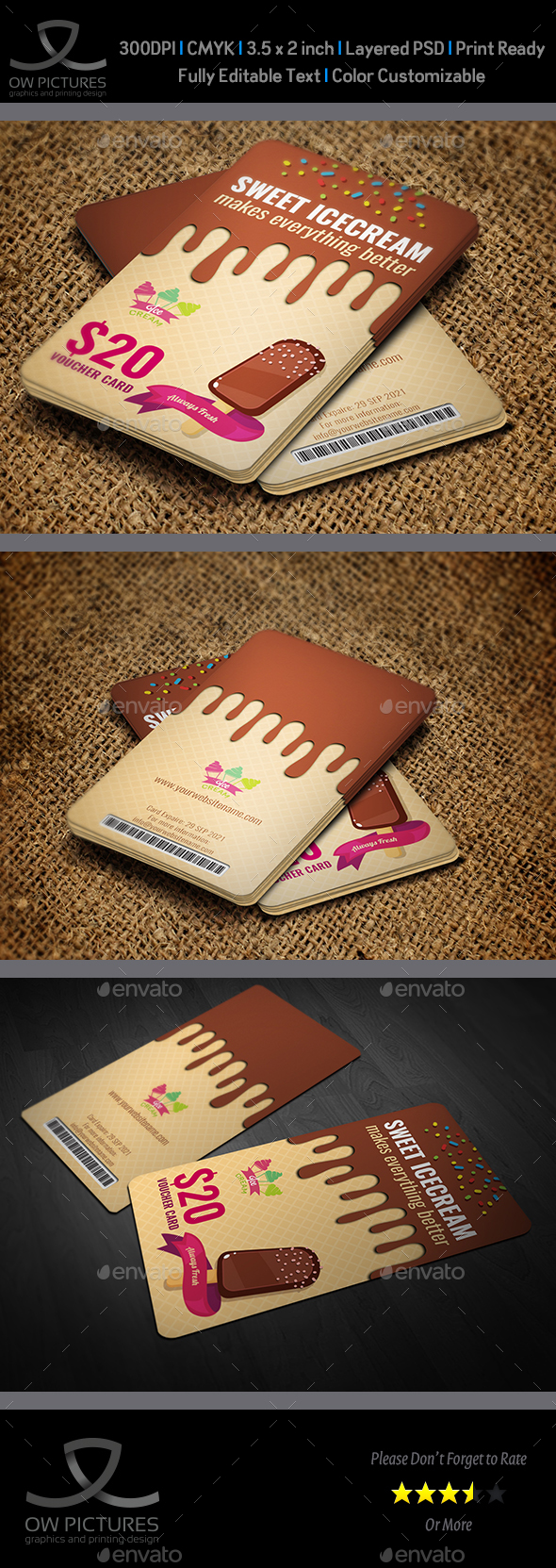 GraphicRiver Ice Cream Voucher Gift Card Template 20979270 GraphicRiver Ice Cream Voucher Gift Card Template 20979270
