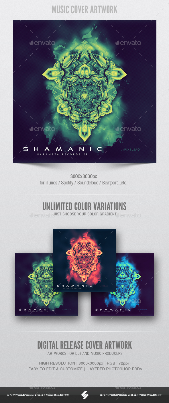 Shamanic - Music Album Cover Artwork Template - Miscellaneous Social Media