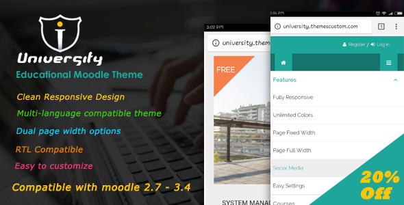 ThemeForest University Responsive Moodle Theme 20979609 ThemeForest University Responsive Moodle Theme 20979609