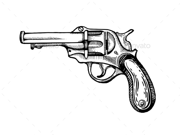 GraphicRiver Vintage Revolver Pop Art Vector Illustration 20980342 GraphicRiver Vintage Revolver Pop Art Vector Illustration 20980342
