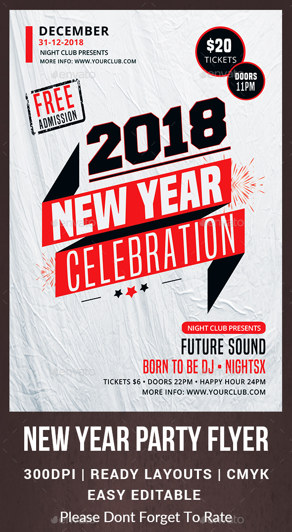 GraphicRiver New Year Party Flyer 20980630 GraphicRiver New Year Party Flyer 20980630
