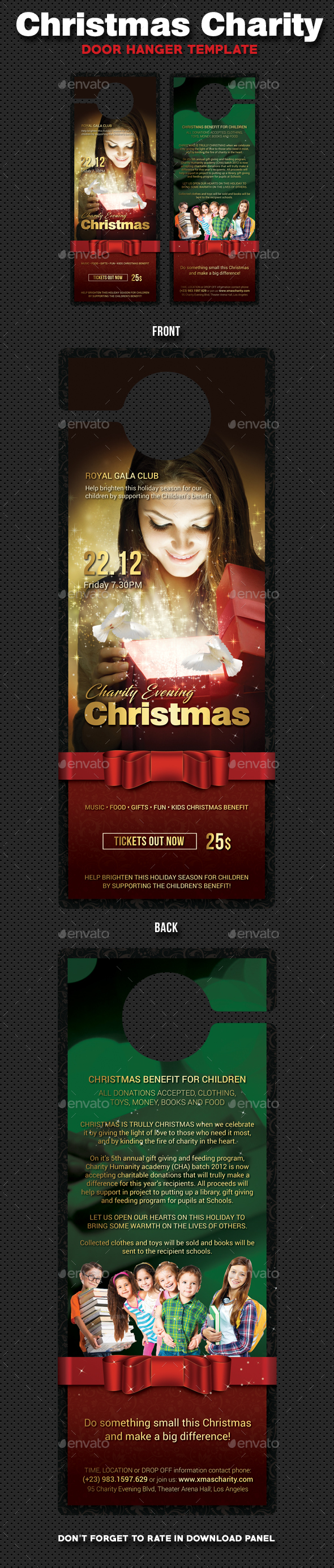 GraphicRiver Christmas Charity Door Hanger 20980956 GraphicRiver Christmas Charity Door Hanger 20980956