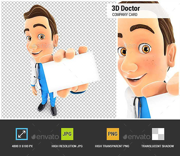 GraphicRiver 3D Doctor Holding Company Card 20981037 GraphicRiver 3D Doctor Holding Company Card 20981037