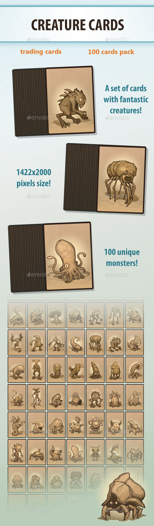 Creature Cards - Miscellaneous Game Assets