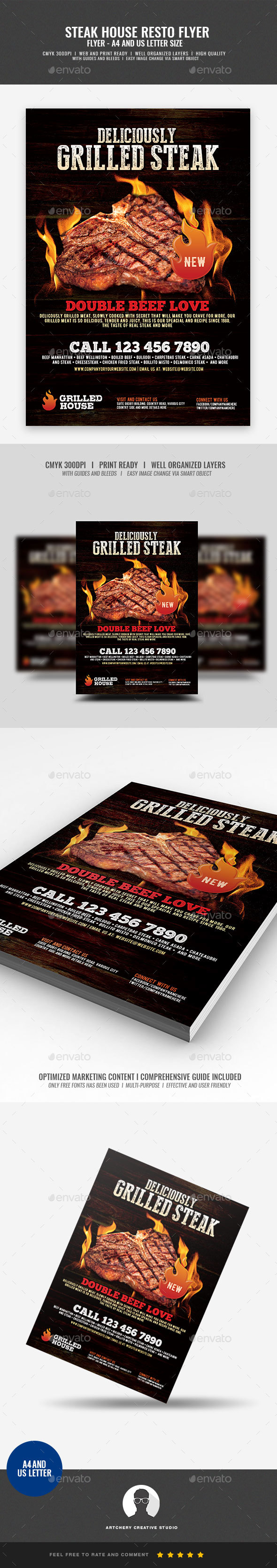 GraphicRiver Steakhouse New Product Promotion 20948001 GraphicRiver Steakhouse New Product Promotion 20948001