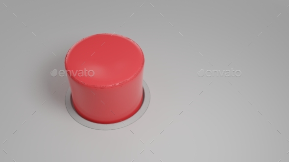 GraphicRiver Realistic Red Button on Gray Background 3d 20981579