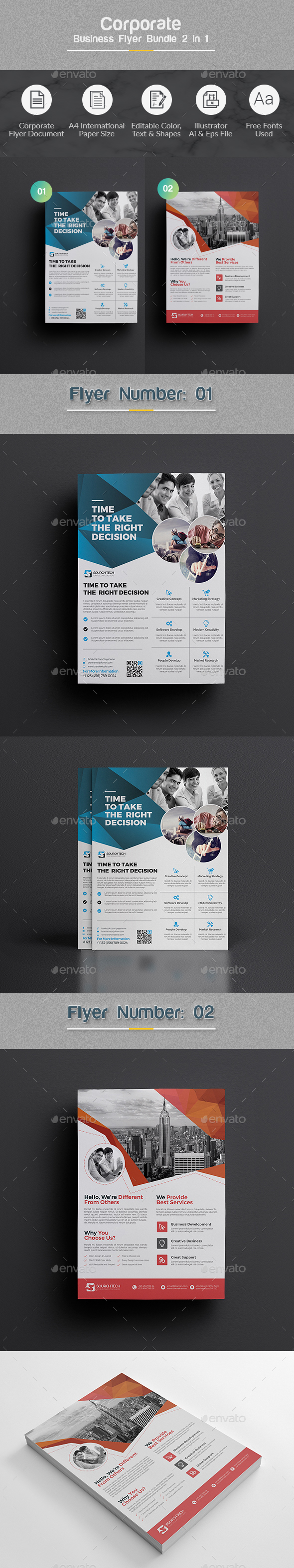 GraphicRiver Flyer Bundle 2 in 1 20982230 GraphicRiver Flyer Bundle 2 in 1 20982230