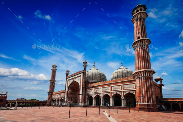 Jama Masjid muslim mosque in India. Delhi, India Stock Photo by f9photos