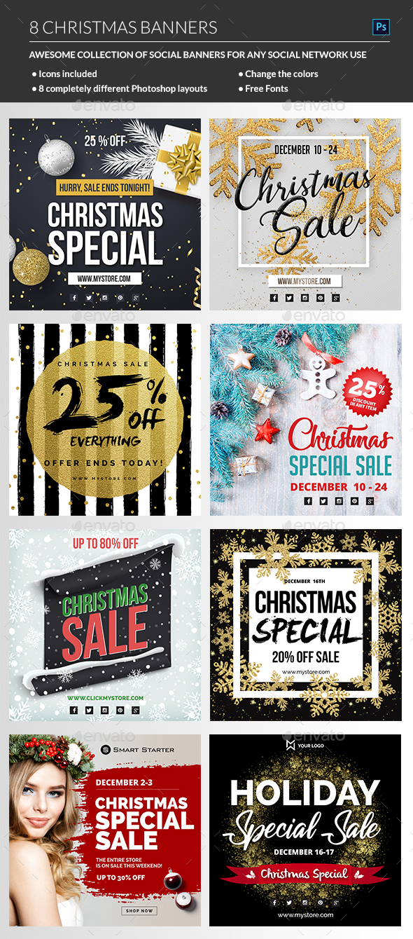 Christmas Banners - Banners & Ads Web Elements