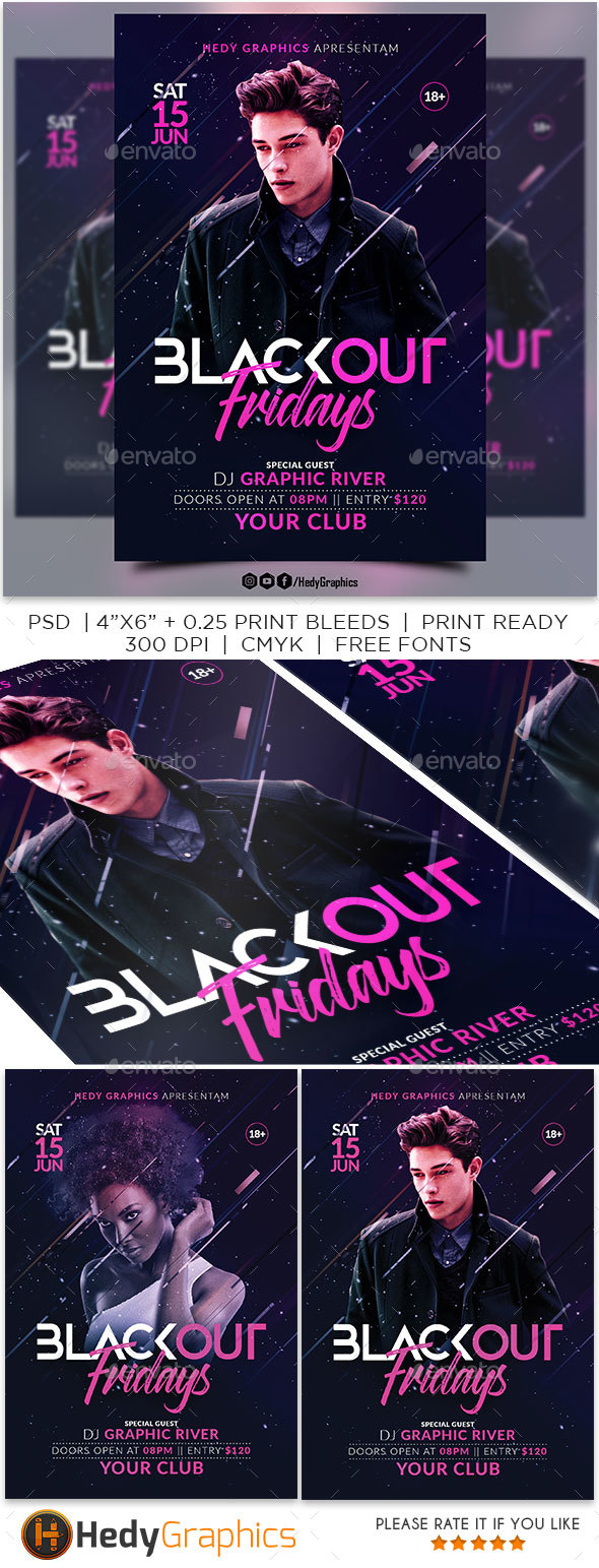GraphicRiver Blackout Flyer 20983565 GraphicRiver Blackout Flyer 20983565