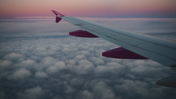 Iceland View Through Airplane Window