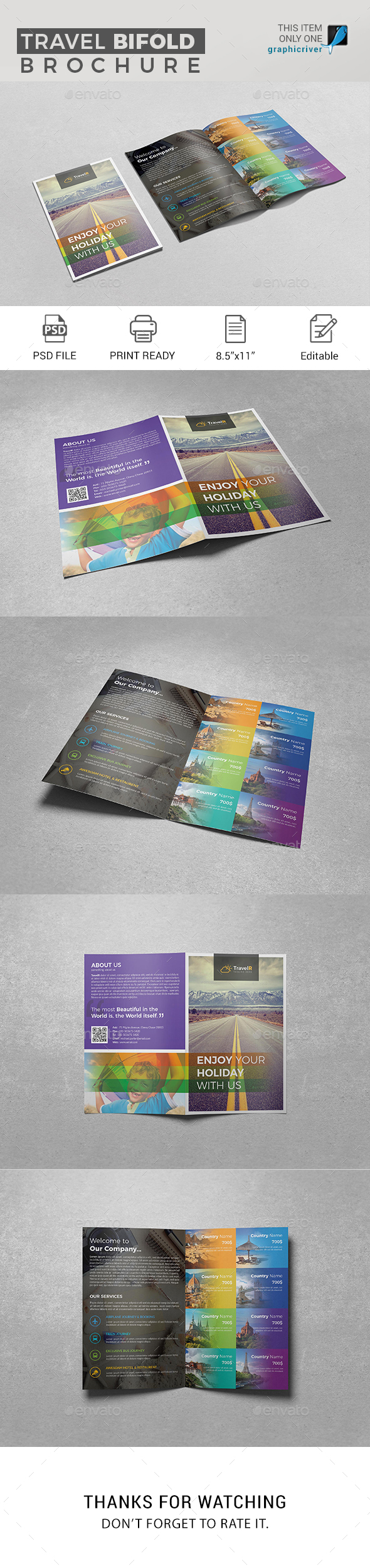 GraphicRiver Travel Bifold Brochure 20984329 GraphicRiver Travel Bifold Brochure 20984329