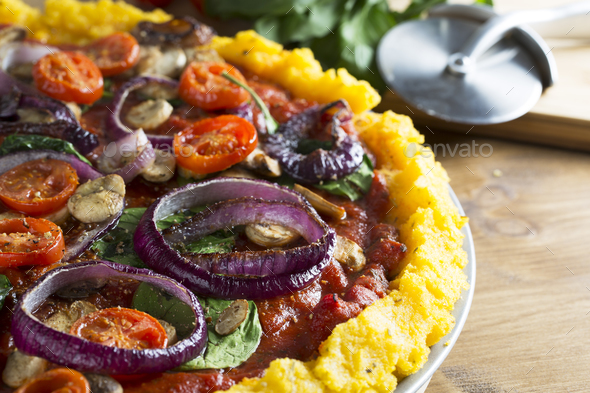 Polenta Pizza - Stock Photo - Images