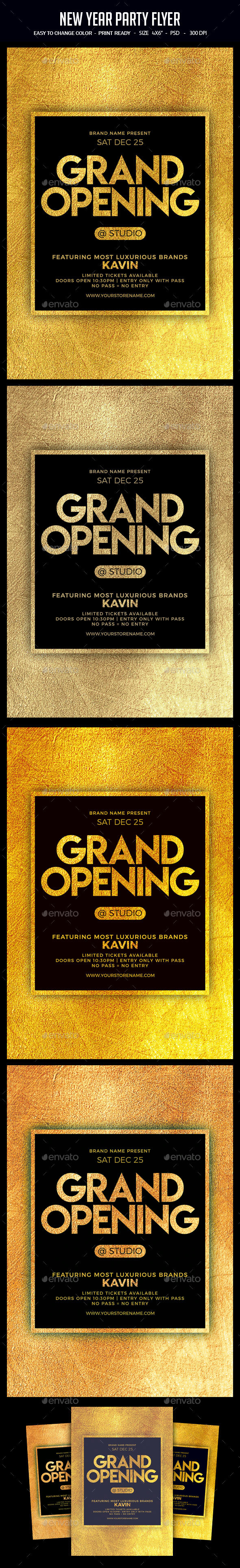 Grand Opening Flyer - Clubs & Parties Events
