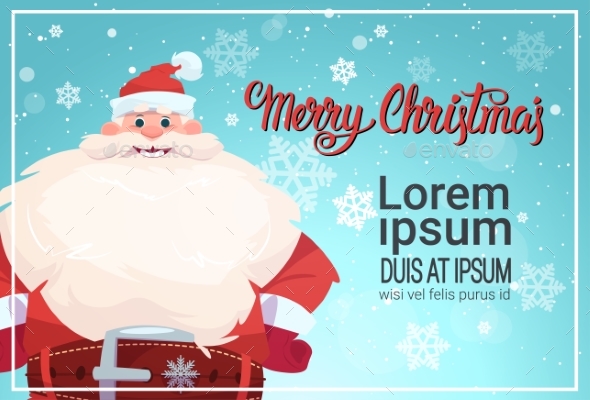 GraphicRiver Santa Claus On Merry Christmas Greeting Card 20984628 GraphicRiver Santa Claus On Merry Christmas Greeting Card 20984628