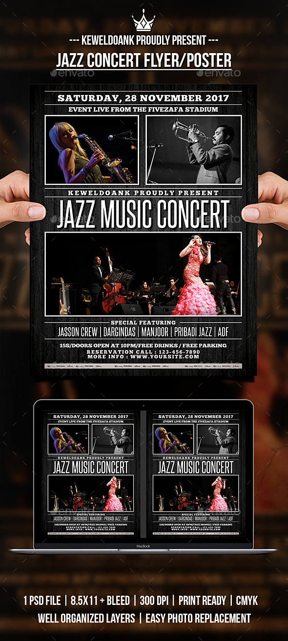 GraphicRiver Jazz Music Concert Flyer Poster 20984730 GraphicRiver Jazz Music Concert Flyer Poster 20984730
