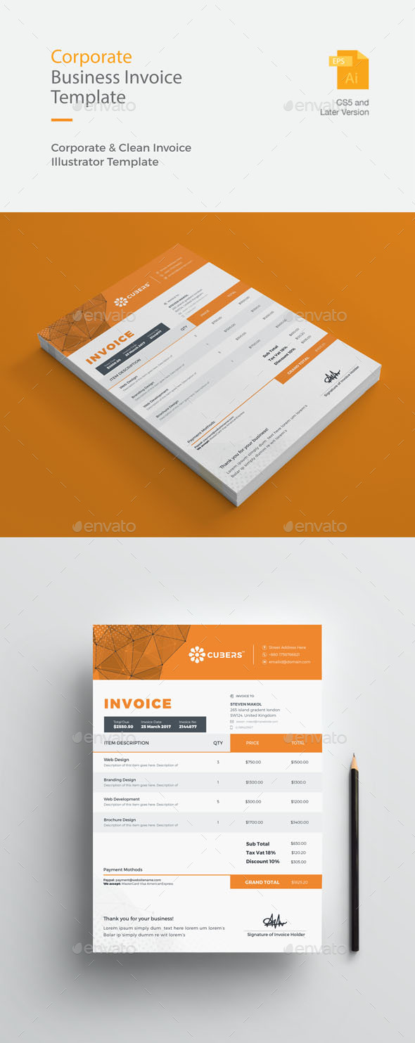 GraphicRiver Corporate Business Invoice 20985379 GraphicRiver Corporate Business Invoice 20985379