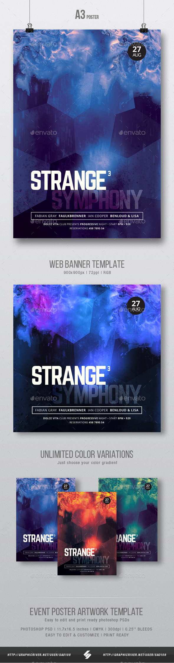 GraphicRiver Strange Symphony vol.3 Progressive Party Flyer Poster Artwork Template A3 20985465 GraphicRiver Strange Symphony vol.3 Progressive Party Flyer Poster Artwork Template A3 20985465