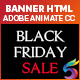 Black Friday Sales Banners HTML5 Animate CC