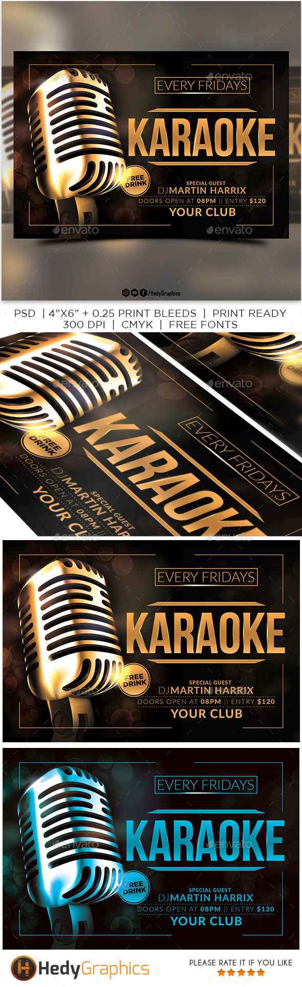 GraphicRiver Karaoke Flyer 20986367 GraphicRiver Karaoke Flyer 20986367