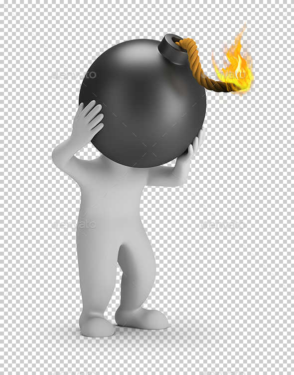 GraphicRiver 3D Small People Head Bomb 20986620 GraphicRiver 3D Small People Head Bomb 20986620