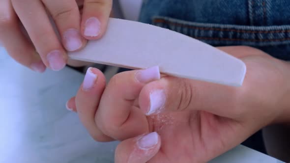 Female Hands Making Manicure alt