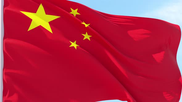 China Flag Looping Background
