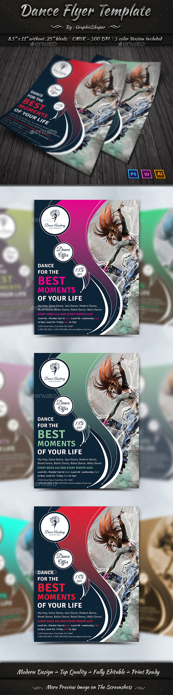 GraphicRiver Dance Flyer Template 20986870