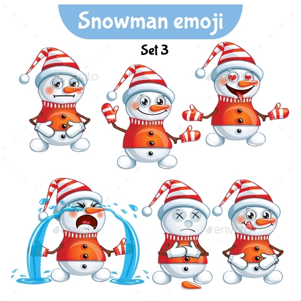 GraphicRiver Set of Snowman Characters Set 3 20987575 GraphicRiver Set of Snowman Characters Set 3 20987575