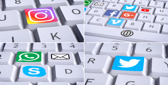 Social Media Keyboard Icons