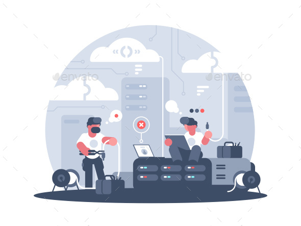 GraphicRiver Engineers of Service Support 20987975 GraphicRiver Engineers of Service Support 20987975