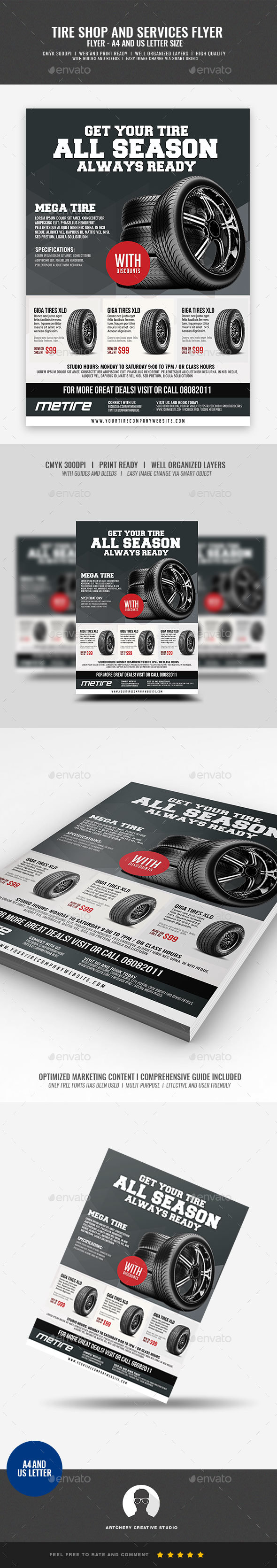 GraphicRiver Tire Store Flyer 20987992 GraphicRiver Tire Store Flyer 20987992
