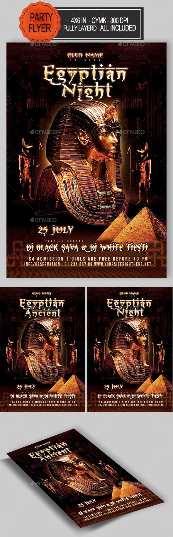 GraphicRiver Egyptian Night Flyer 20988306 GraphicRiver Egyptian Night Flyer 20988306
