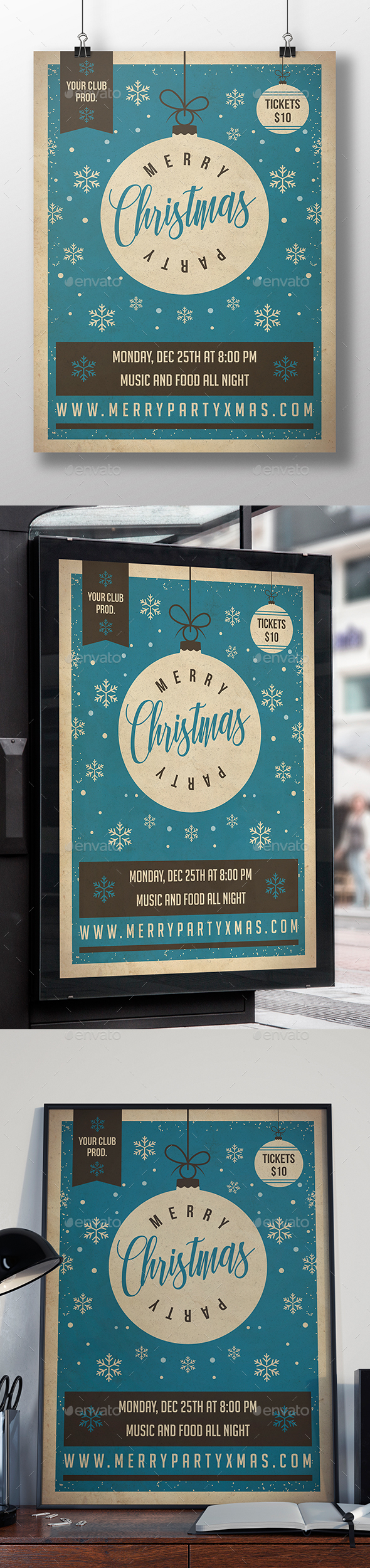 GraphicRiver Merry Christmas Vintage Flyer 20988533 GraphicRiver Merry Christmas Vintage Flyer 20988533