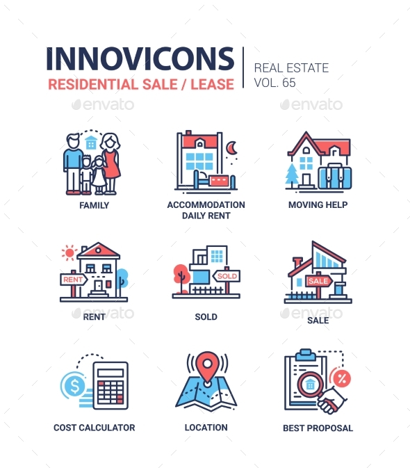 GraphicRiver Residential Sale and Lease Line Design Icons Set 20988538 GraphicRiver Residential Sale and Lease Line Design Icons Set 20988538