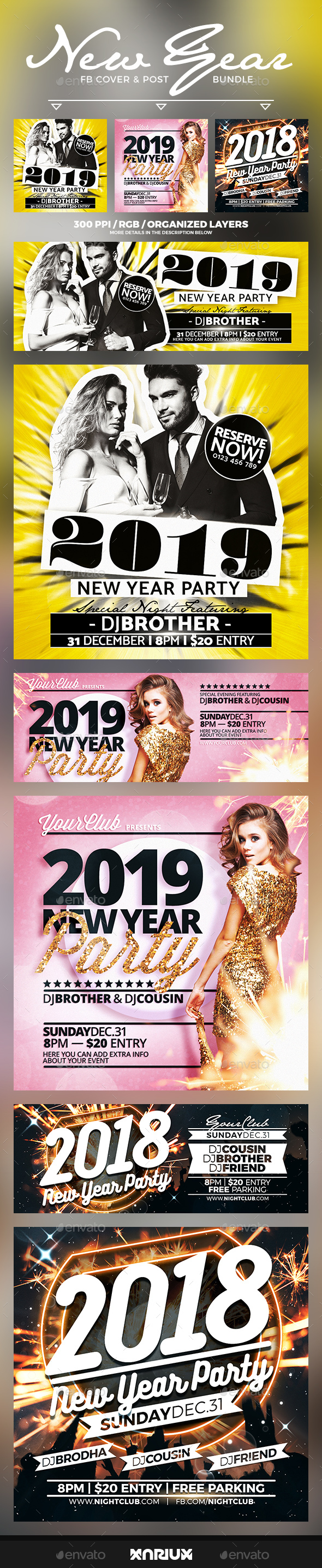 GraphicRiver New Year Facebook Cover Bundle 20988636 GraphicRiver New Year Facebook Cover Bundle 20988636